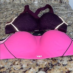 2 Victoria Secret Sport Sports Bras Pink & Purple